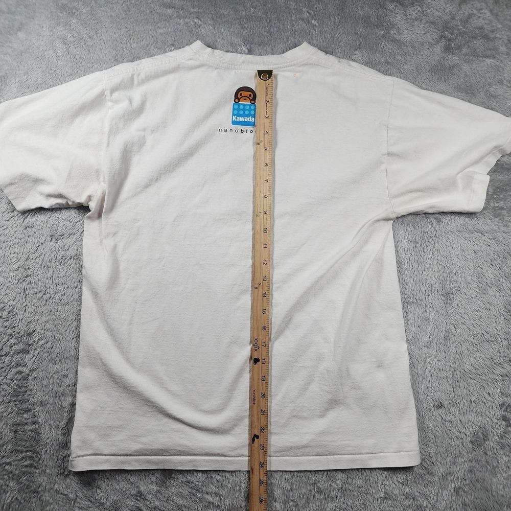 A Bathing Ape Shirt Mens L White Nanoblock Graphic Streetwear Bape Made In Japan - Picture 15 of 16